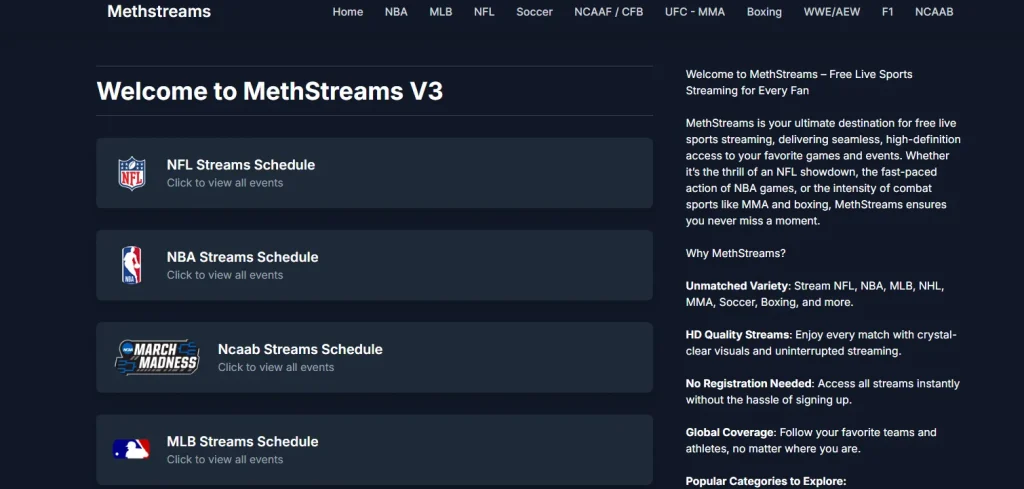 MethStreams Logo