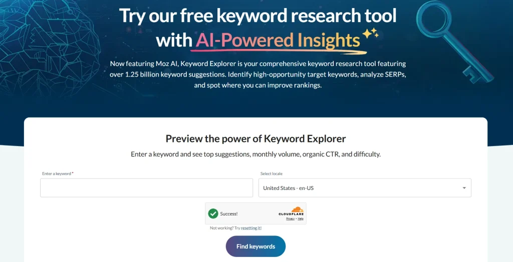 Moz Keyword Explorer