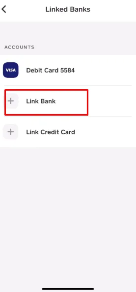 Link Bank option