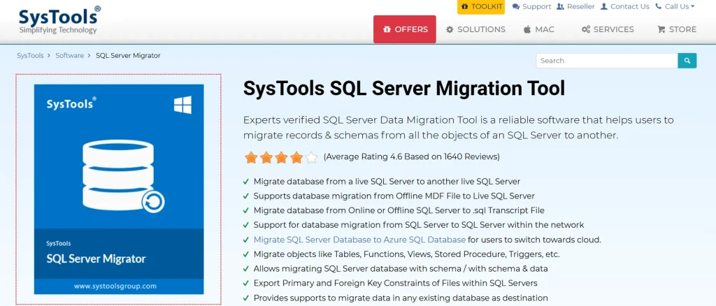 SysTools SQL Data Migration Tool 