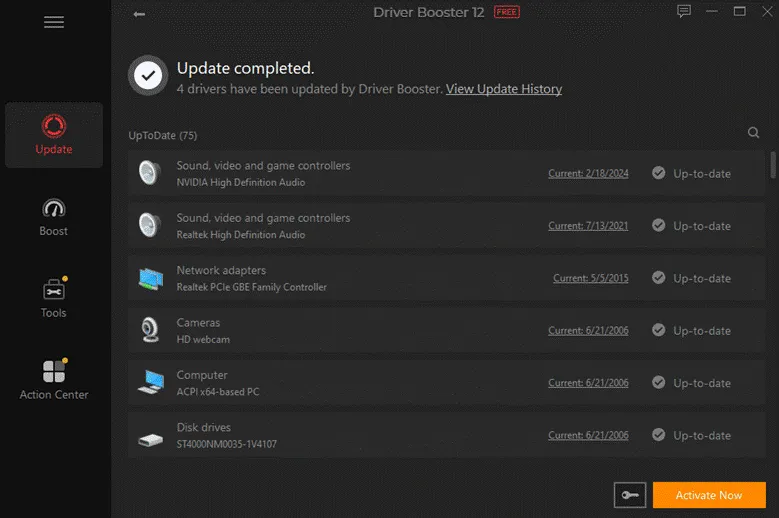 Update completed