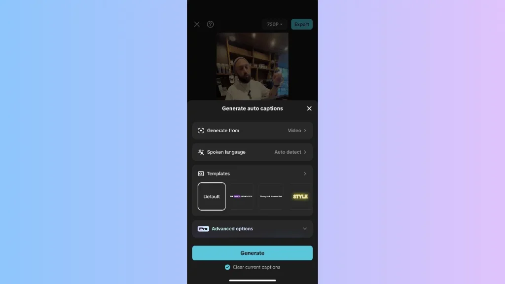 Capcut AI caption generator