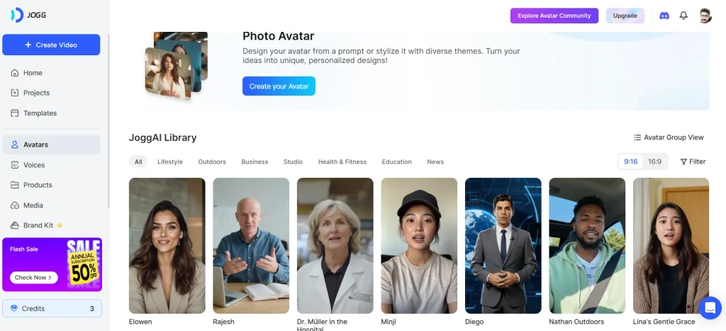 Choose/Create Your Ideal Avatar