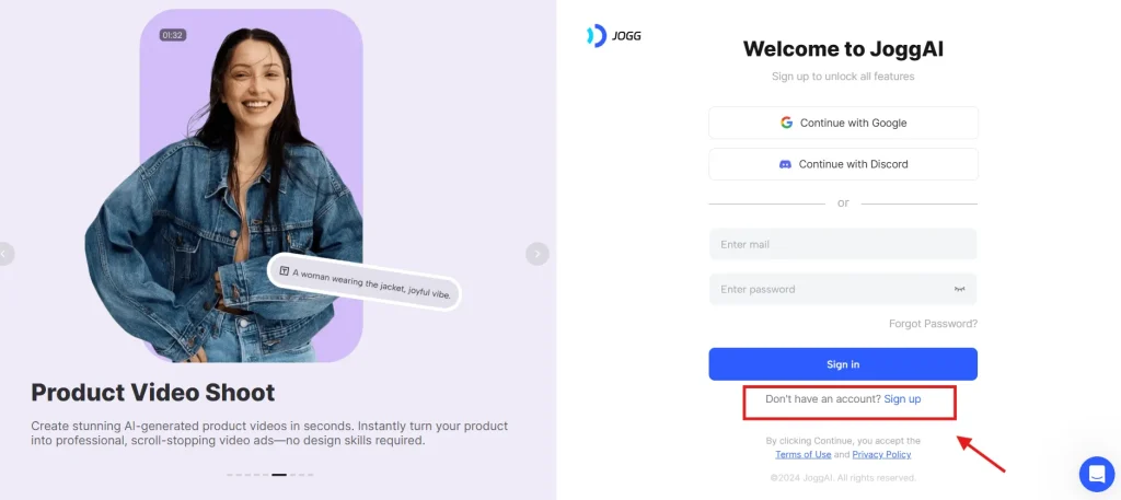Go to Website and Create Account 