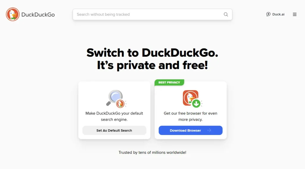 DuckDuckGo app