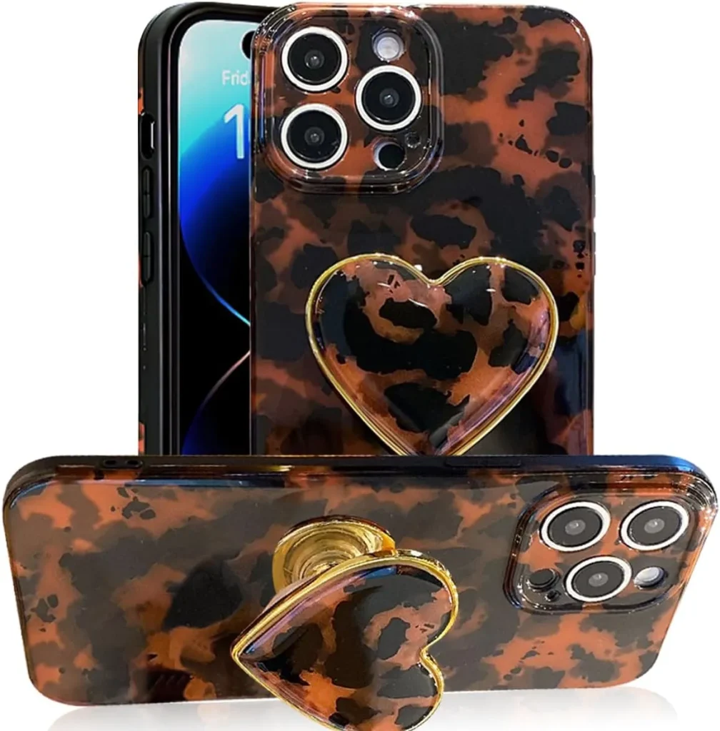 EspumosoLeopard Heart Holder Kickstand