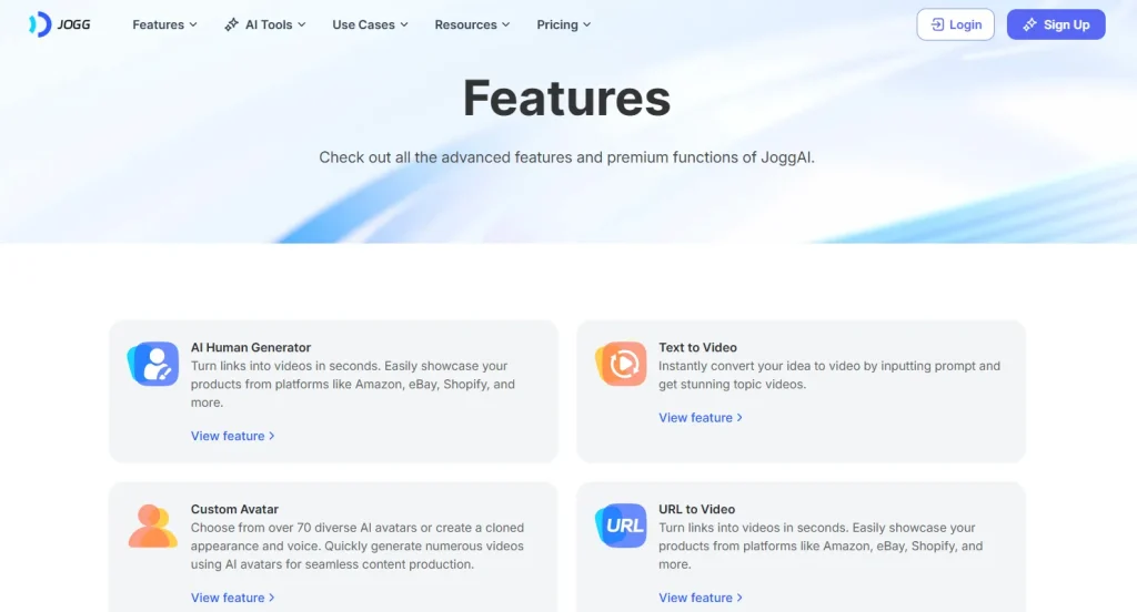 Key Features of JoggAI