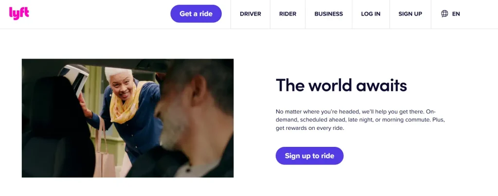 Lyft HomePage