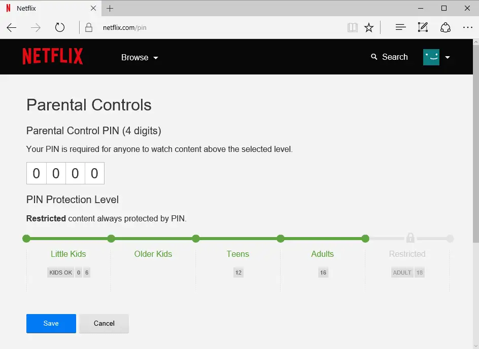 Netflix’s Parental Control Settings