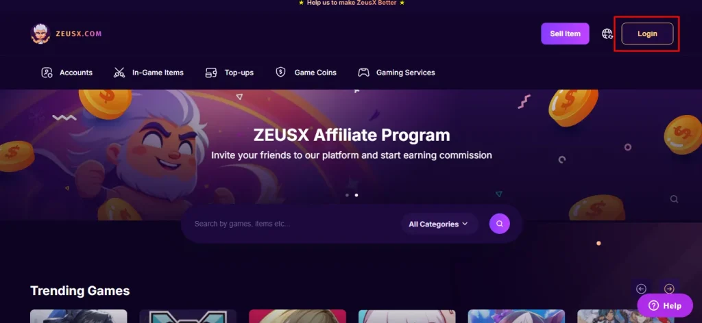 login button