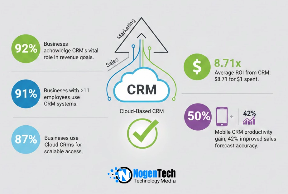 Infographics of CRM Usage and Impact | Designed by NogenTech