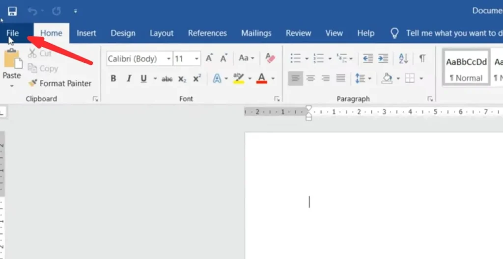 Click on the File from the top right corner