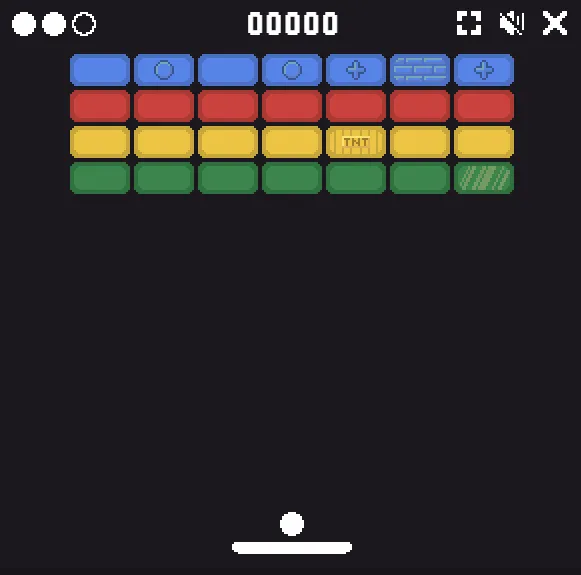 Google Block Breaker game UI
