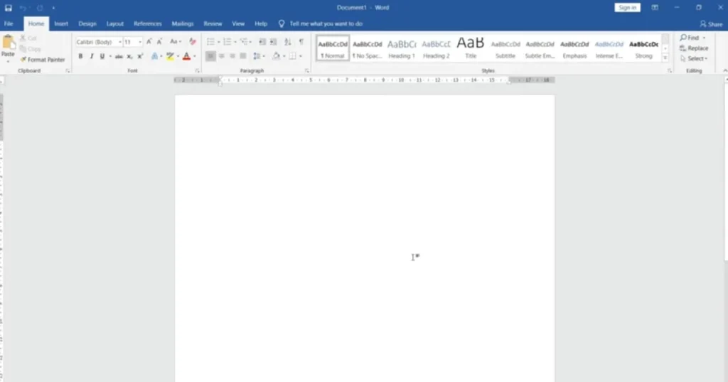 Open a blank Word file