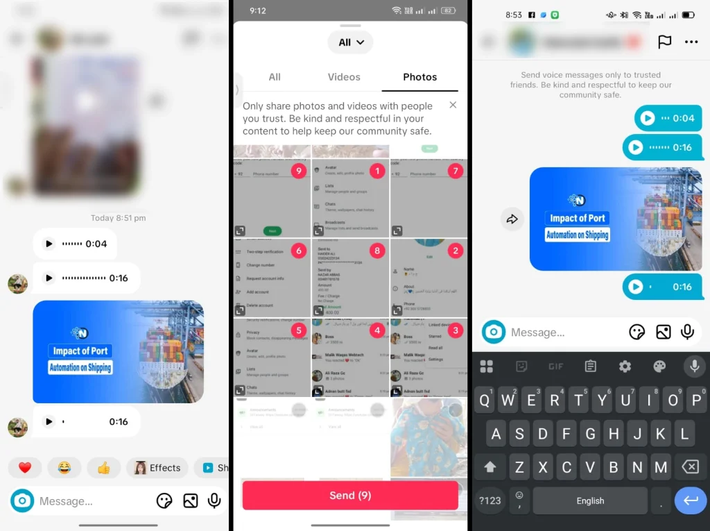 Voice Notes and Image Sharing for Chats on TikTok