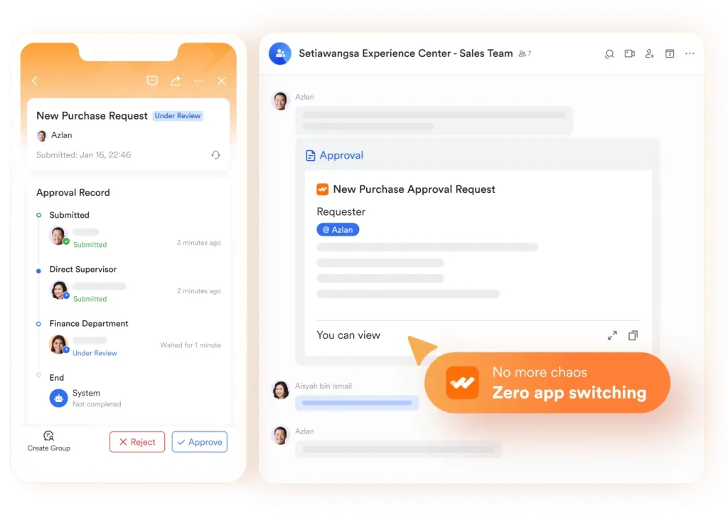 Lark Approval: tracking decisions as part of progress