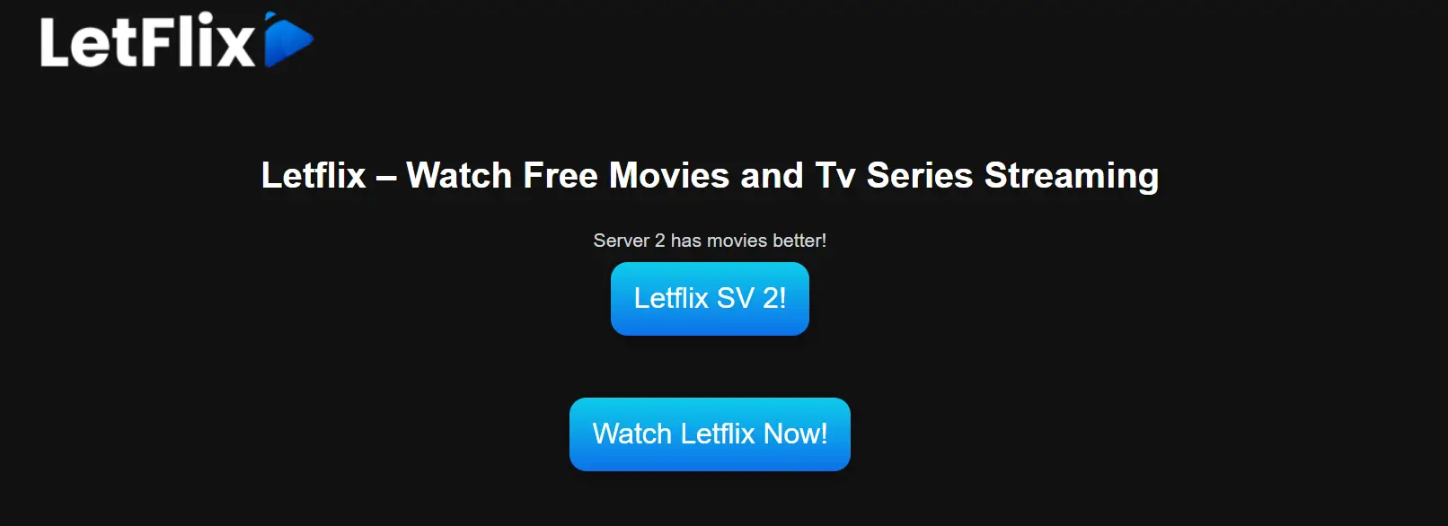 Letflix website home page to redirect towards its homepage for streaming