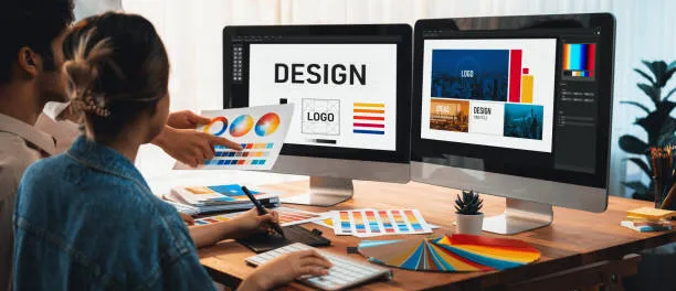 Graphic designers working on branding