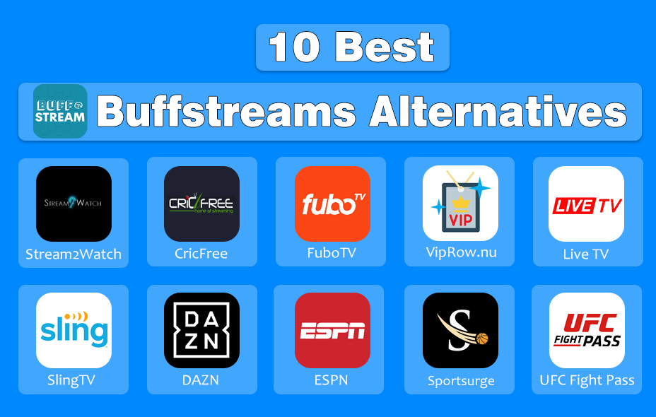Logos of the Best Buffstreams Alternatives