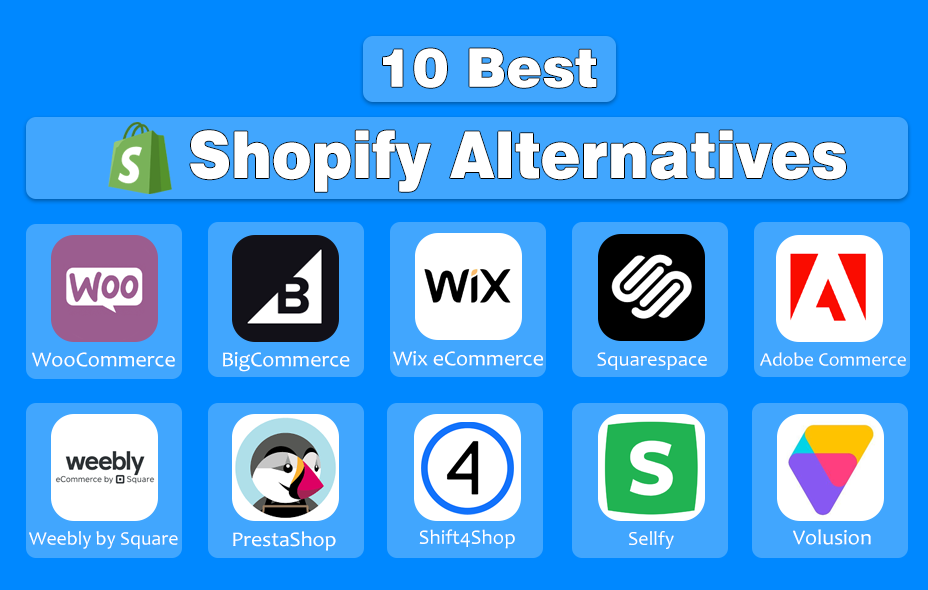 Logos of the Best Shopify Alternatives