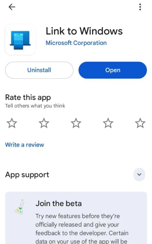 Install Microsoft’s Link to Windows app