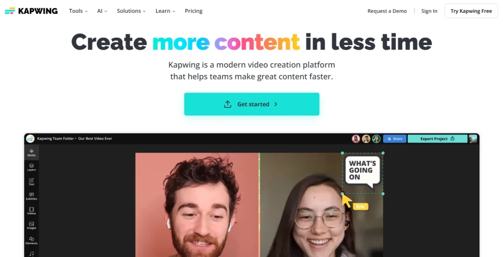 Kapwing: Quick and User-Friendly Video Translations