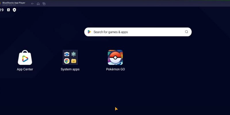 Open Pokémon Go from the BlueStacks