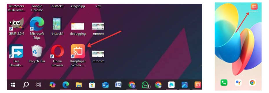 Open the the app on both your PC and smartphone
