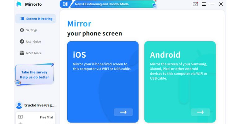 Open the desktop app of MirrorTo