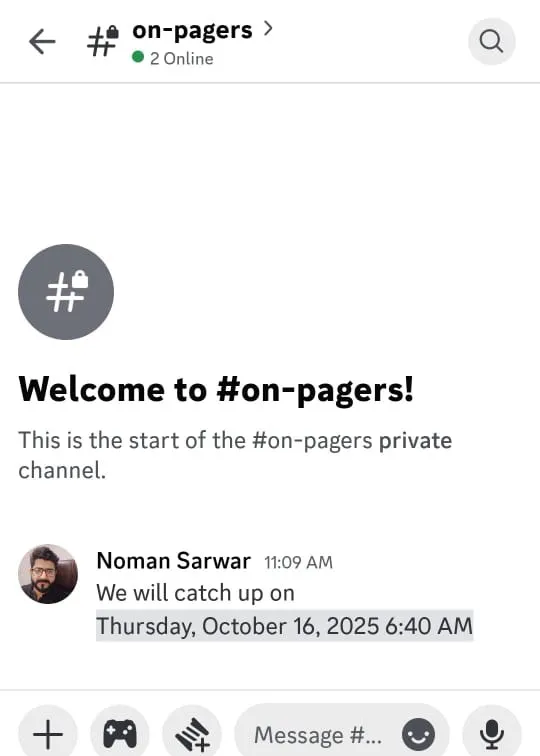 Preview of time after adding Discord Unix Timestamp added to the Discord chat