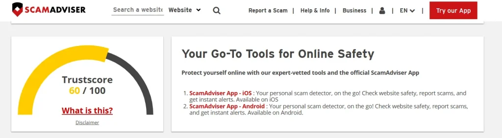 Letflix ScamAdviser
