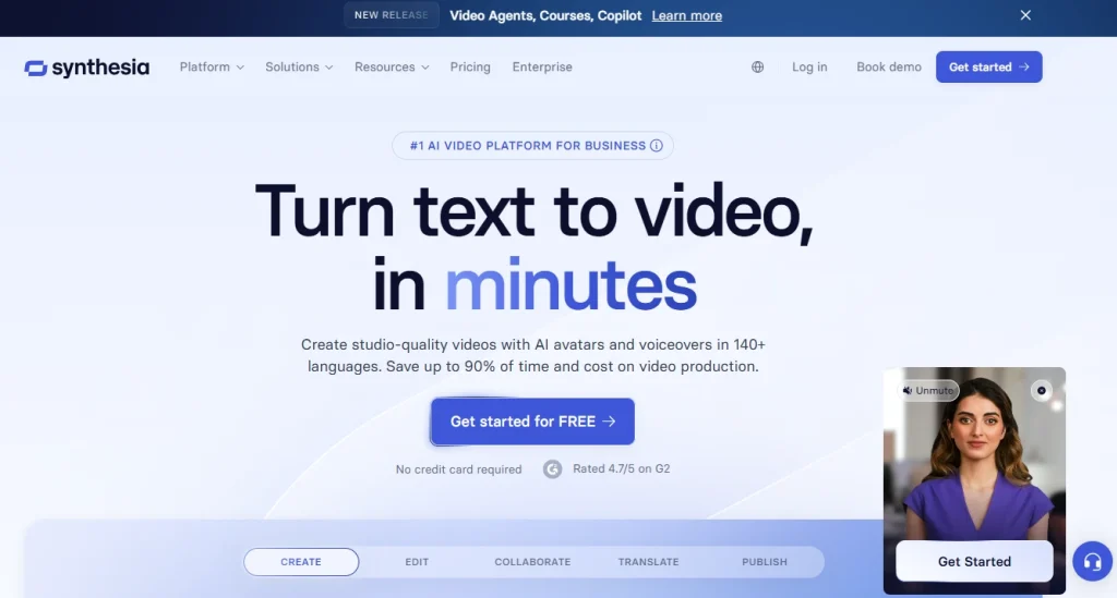 Synthesia: High-Quality AI Dubbing