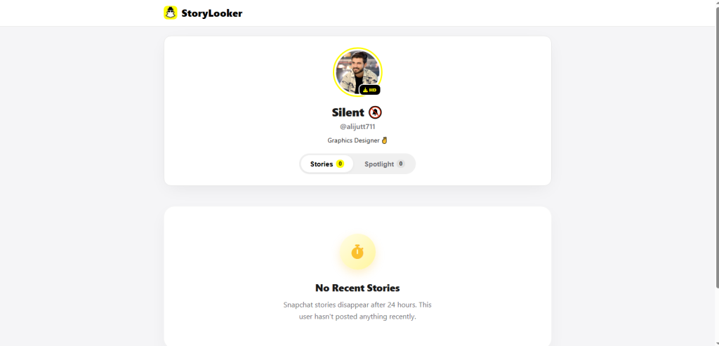 Results showing by enter the link on Storylooker tool by nogenTech