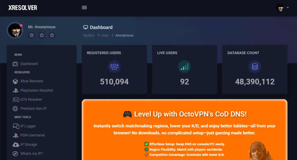 xResolver website homepage