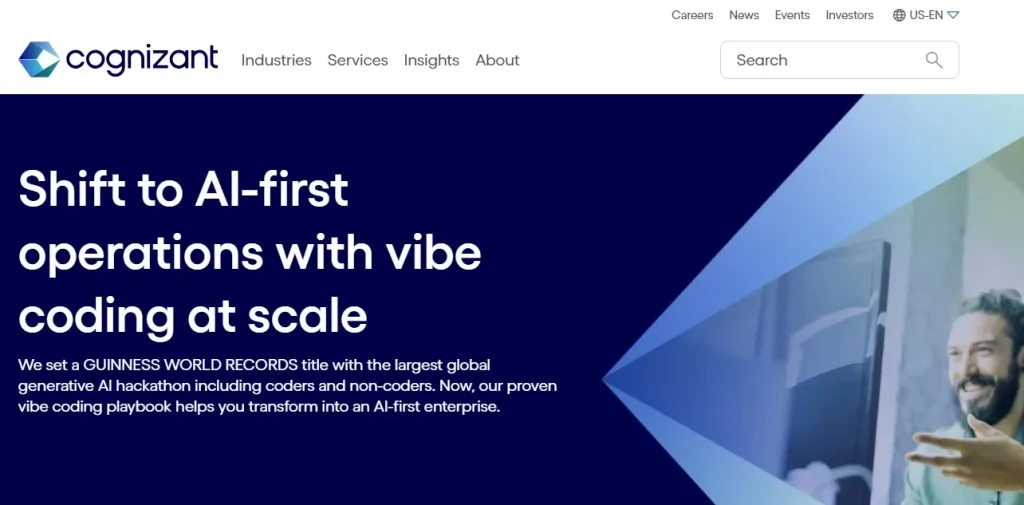 Homepage of Cognizant