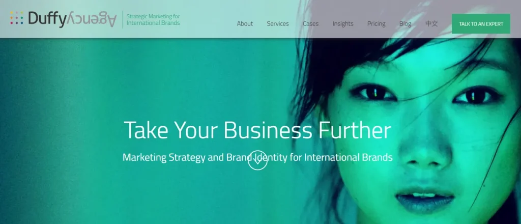 Homepage of Duffy Agency