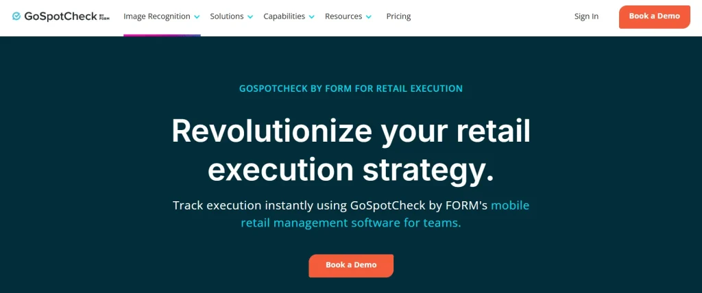 Homepage of GoSpotCheck