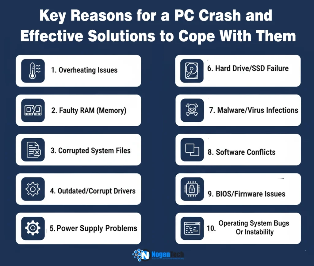 Key Reasons for a PC Crash and Effective Solutions to Cope With Them