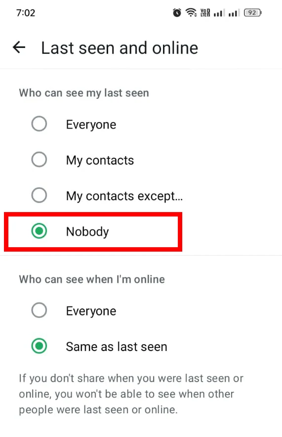 Pick Nobody to fully hide it