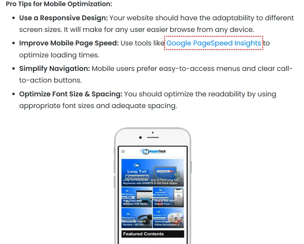 Short paragraphs and bullets