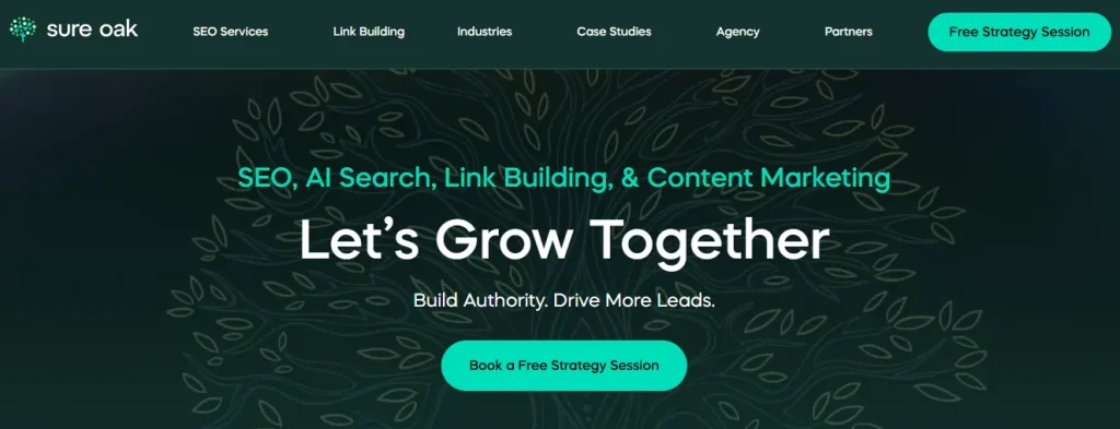 Homepage of Sure Oak