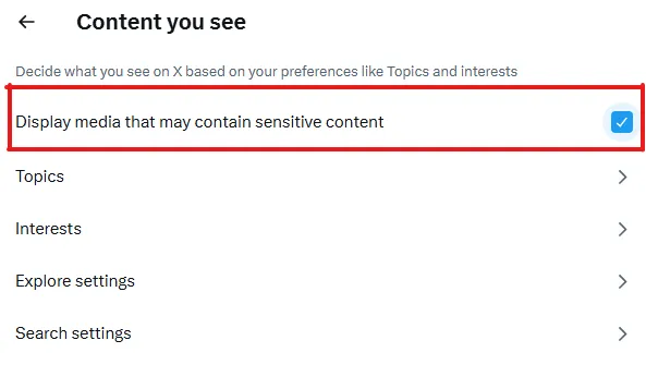 Turn Off Safe Search on X