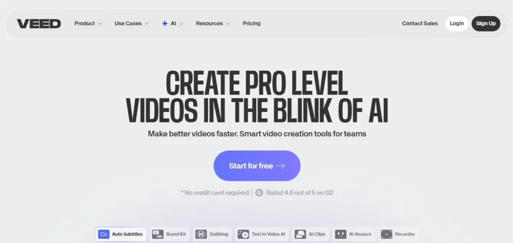Veed.io: User-Friendly for Subtitles and Edits