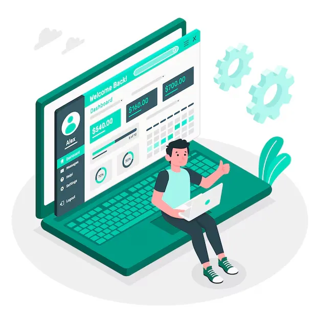 Dashboard illustration vector