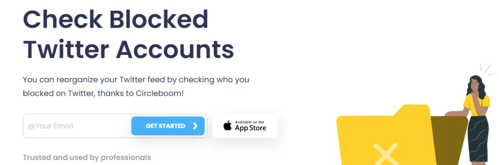 Circleboom screenshot - Twitter block checker tool