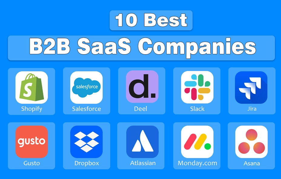 Logos of 10 Best B2B SaaS Companies | Designed by NogenTech
