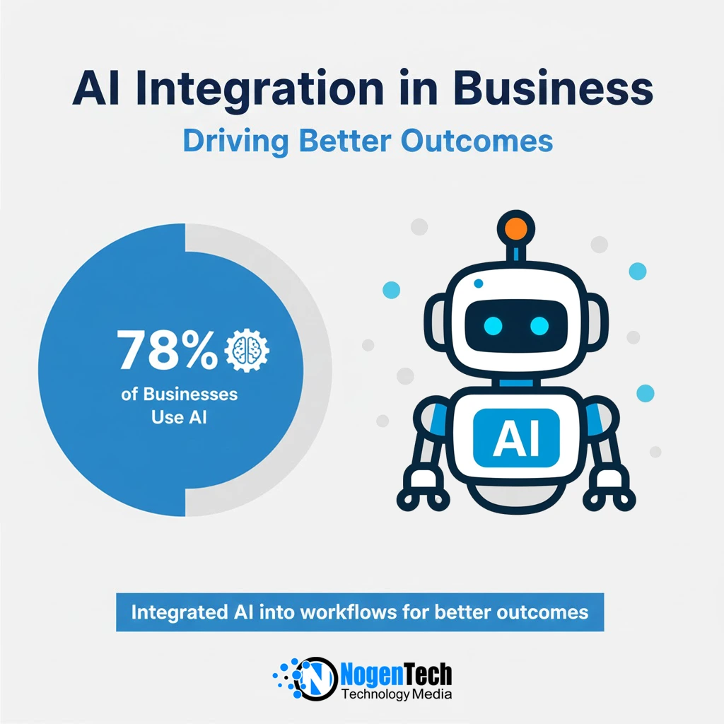 Image of 78% of businesses have integrated AI into their workflows for better outcomes