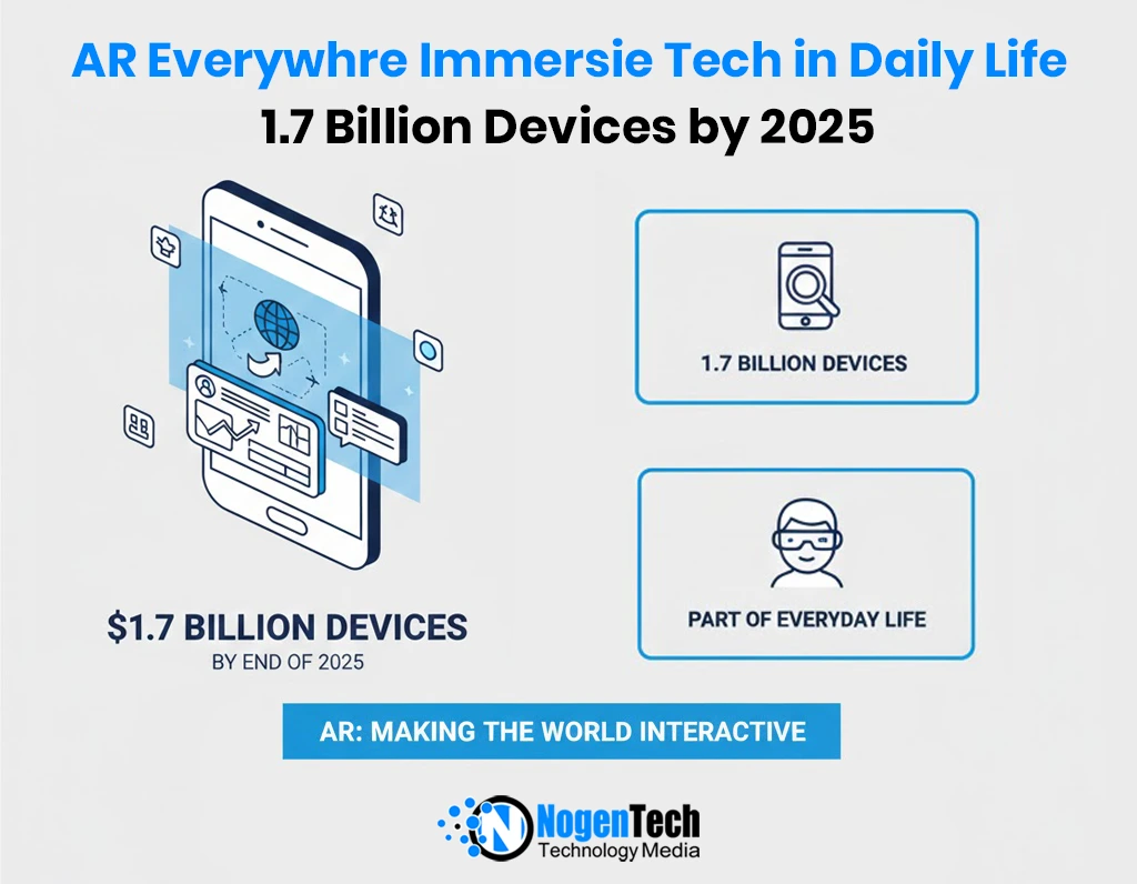 Image of About 1.7 billion devices will support AR experiences by the end of 2025, which makes immersive technology part of everyday life.