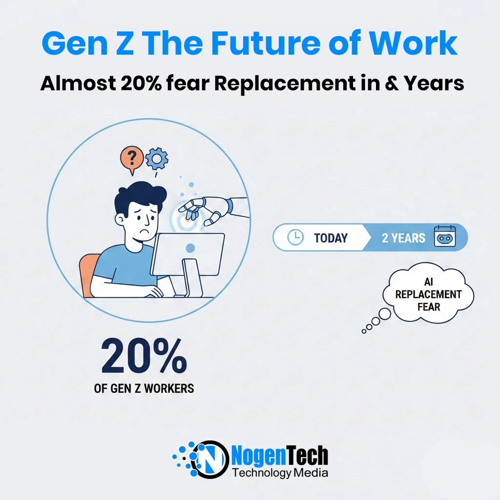 Image of Almost 20% of Gen Z workers admit they’re seriously afraid AI could replace them in just two years.