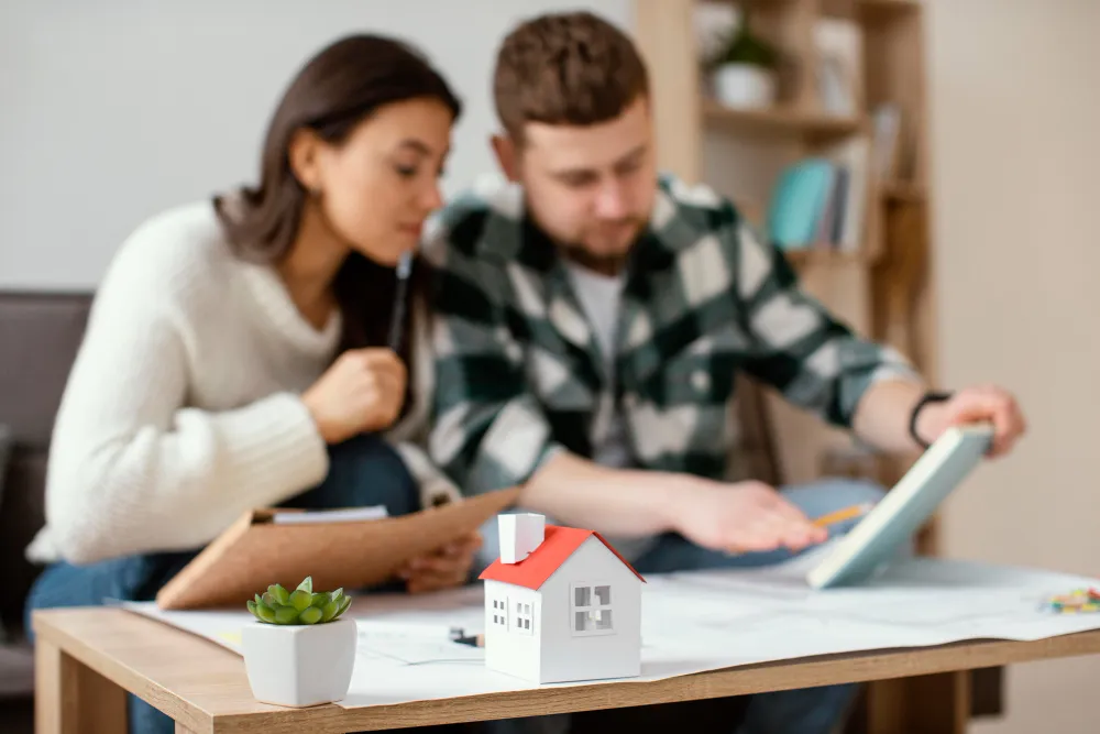 A couple considering buying a new home